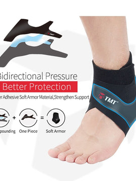 Gym Ankle Support Brace Sports Foot Protect Adjustable Strap Pad -- for Football, Cycling, Basketball & All  Sports