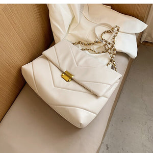 Leather Women Shoulder  Chain Vintage Handbags - OZN Shopping