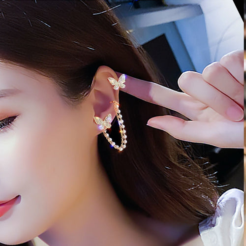 Sparkling Earings Butterfly Clips - OZN Shopping
