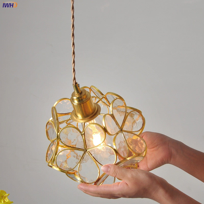 Classy  Flower Pendant Lighting Fixtures Glass Home Decor - OZN Shopping