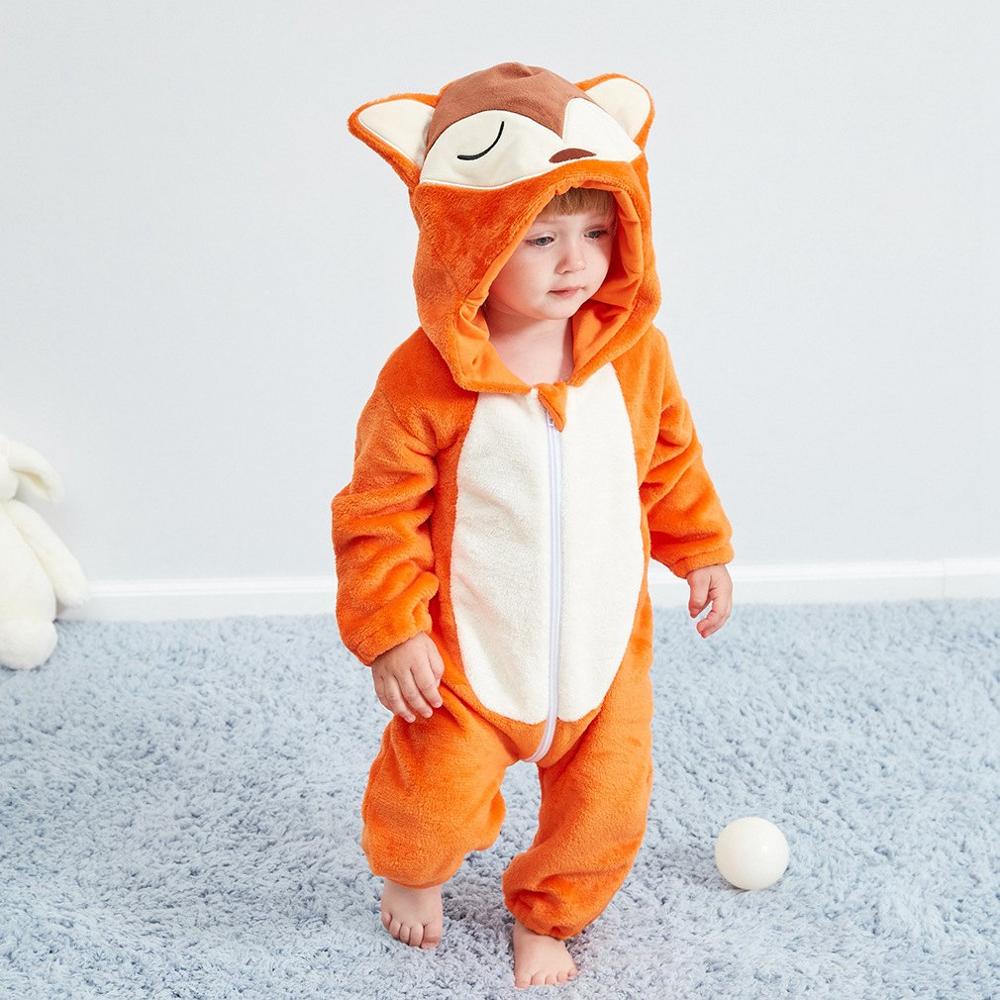 Baby Rompers Winter Lion Costume For Girls Boys Toddler Animal Jumpsuit Infant Clothes Pajamas - OZN Shopping