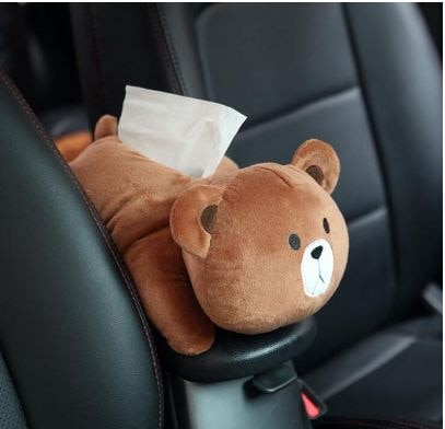 Creative Car Tissue Box Cover Cute Shiba Inu Dog Plush Toy Armrest Tissue Box Holder For Car Seat Back Hanging Napkin Dispenser - OZN Shopping