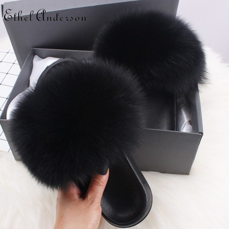 Fur Slippers - OZN Shopping