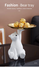 Load image into Gallery viewer, Cute Bear Tray Holder Statue Home Decoration
