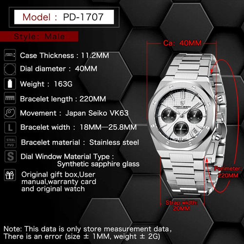 Men's Watch Quartz Stainless Steel Design