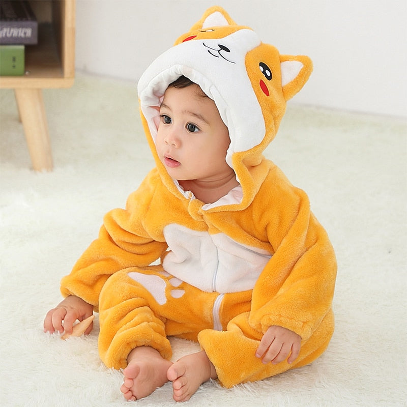 Baby Rompers Winter Lion Costume For Girls Boys Toddler Animal Jumpsuit Infant Clothes Pajamas - OZN Shopping