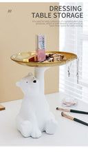 Load image into Gallery viewer, Cute Bear Tray Holder Statue Home Decoration
