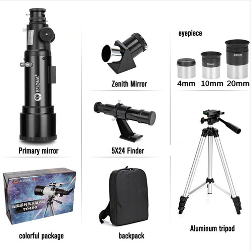 HD Astronomical Telescope with Tripod Monocular Moon Bird Watching Kids Gift Match Phone Adapter Finder Scope BLT-01 - OZN Shopping
