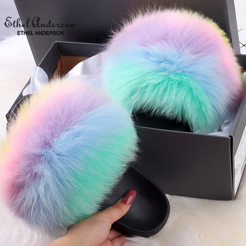 Fur Slippers - OZN Shopping