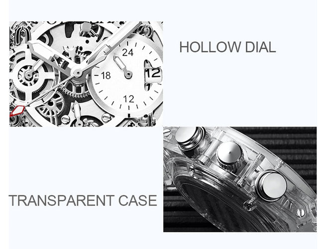 Branded Transparent Fashion Casual Quartz  Wrist Watch - OZN Shopping