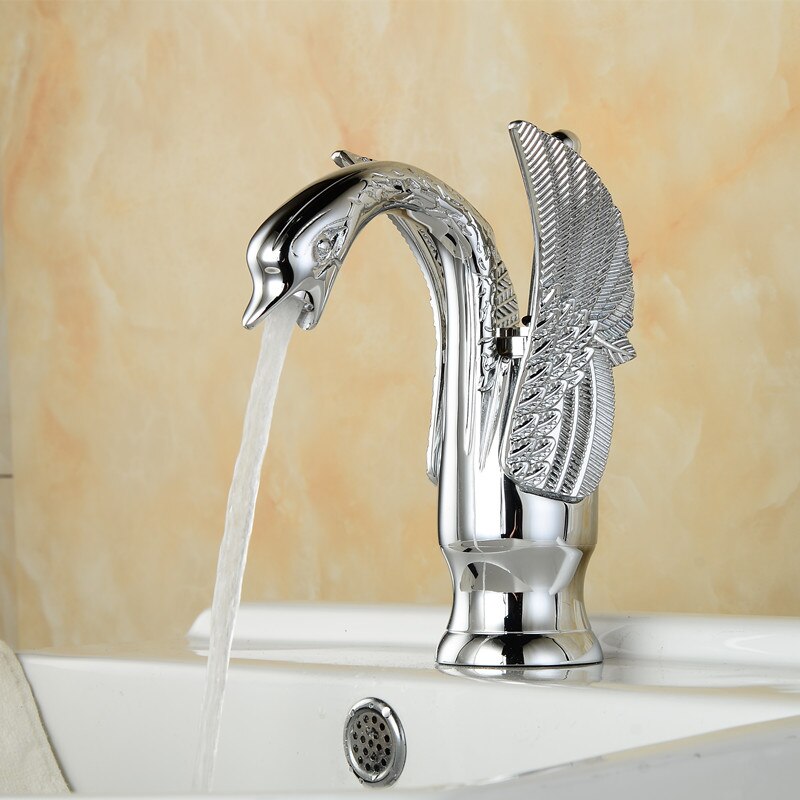 New Design Swan Faucet - Gold Plated Wash Basin Taps - OZN Shopping