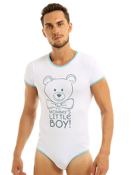 Mens One Piece Bodysuit Sleepwear