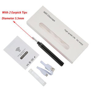 Ear Cleaner Wax Removal Tool Ear Cleaning Camera Otoscope Wireless LED Light Oral Inspection for Android IOS - OZN Shopping