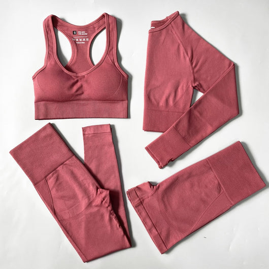 Women Fitness Set Workout Sportswear  Crop Top, Leggings , Sports Suit - OZN Shopping