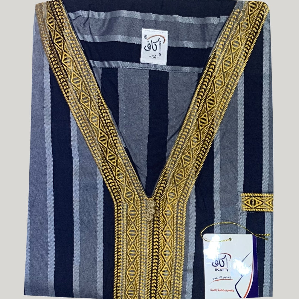 New Trendy Embroidery Jubba Thobe  For Men Kaftan Abaya - OZN Shopping