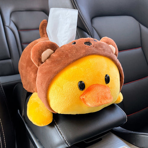 Creative Car Tissue Box Cover Cute Shiba Inu Dog Plush Toy Armrest Tissue Box Holder For Car Seat Back Hanging Napkin Dispenser - OZN Shopping