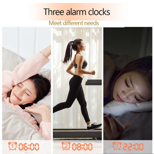 LED Digital Alarm Clock Watch Mirror Table Electronic Desktop Clocks USB Wake Up Time Snooze Function 3 Alarm - OZN Shopping