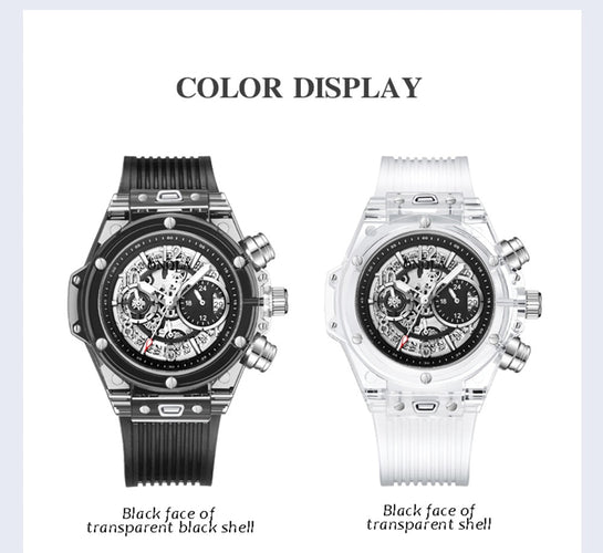 Branded Transparent Fashion Casual Quartz  Wrist Watch - OZN Shopping