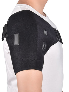 Electric Heat Therapy Adjustable Shoulder Brace Back Support Belt for Dislocated Shoulder Rehabilitation Injury Pain Wrap