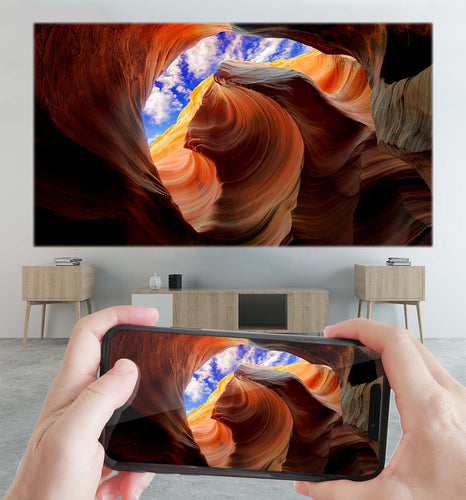 Android 9.0 Projector WiFi Bluetooth 4.0 Portable Outdoor Movie Video Home Cinema Support Miracast Airplay - OZN Shopping