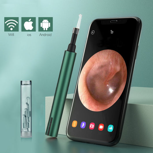 Ear Cleaner Wax Removal Tool Ear Cleaning Camera Otoscope Wireless LED Light Oral Inspection for Android IOS - OZN Shopping