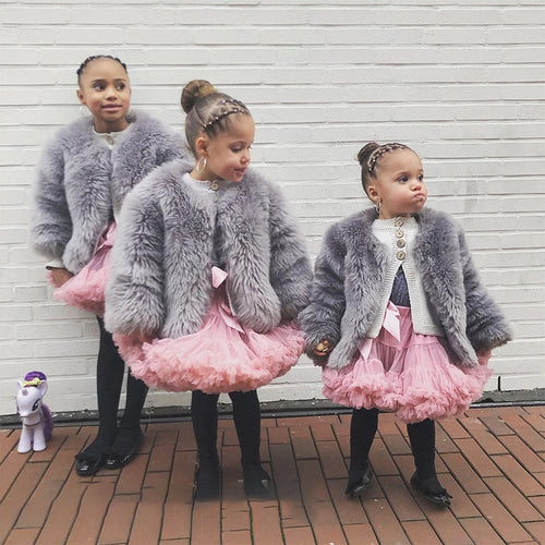 Girl Kids Fluffy Skirt Ballerina Party Clothes - OZN Shopping