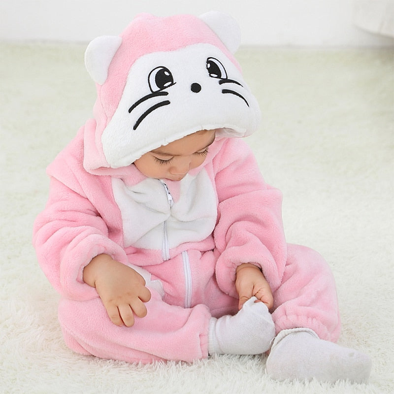 Baby Rompers Winter Lion Costume For Girls Boys Toddler Animal Jumpsuit Infant Clothes Pajamas - OZN Shopping