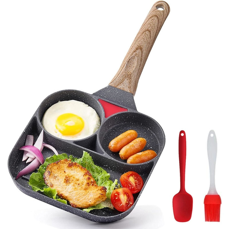 Non-stick Multi-section Frying Pans All-in-one Breakfast Pan Frying Pans and Griddle Pan for Home Kitchens - OZN Shopping