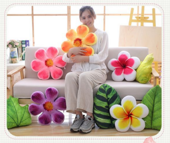 Plant Leaves  & Flower Pillow - OZN Shopping
