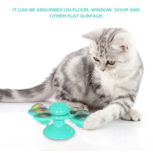 Load image into Gallery viewer, Cat Windmill Toy Funny Massage Rotatable Cat Toys With Catnip LED Ball - OZN Shopping
