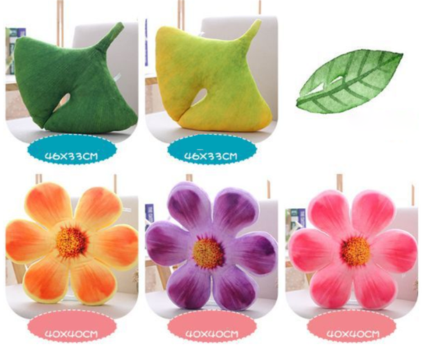Plant Leaves  & Flower Pillow - OZN Shopping