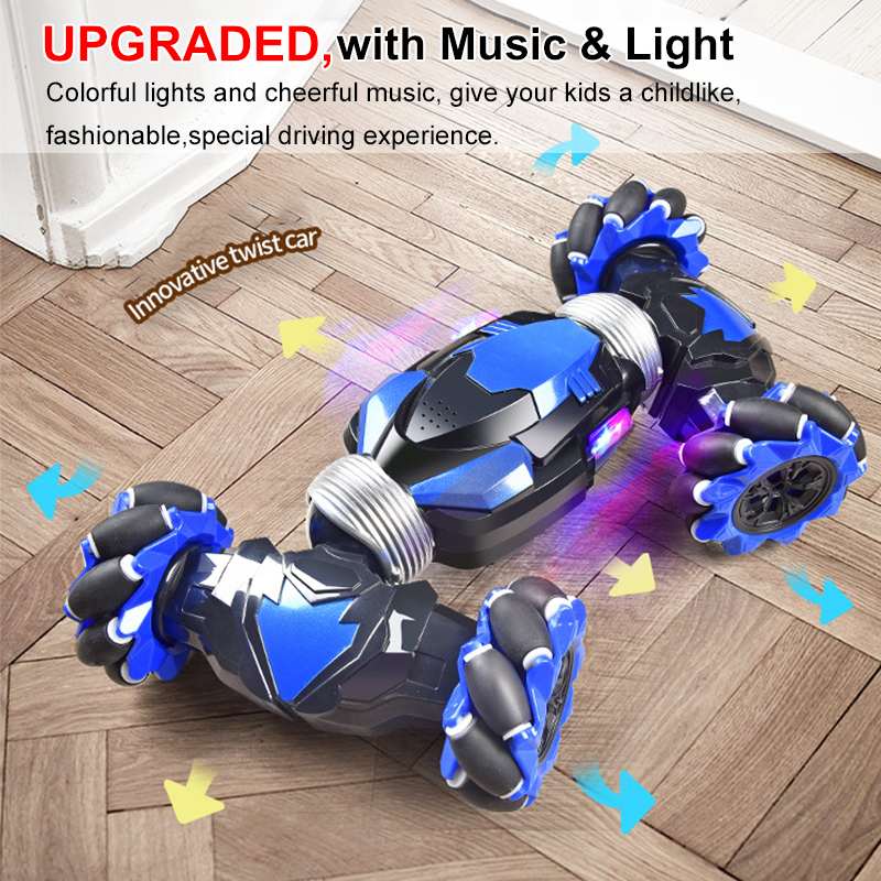 RC Car 4WD Radio Control Stunt Car Gesture Induction Twisting Off-Road Vehicle Drift RC Toys With Light & Music - OZN Shopping