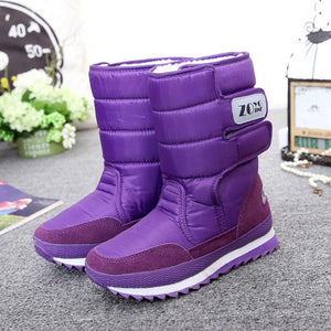 Waterproof Winter Boots  -  Women Colorful Velvet Snow Shoes - OZN Shopping
