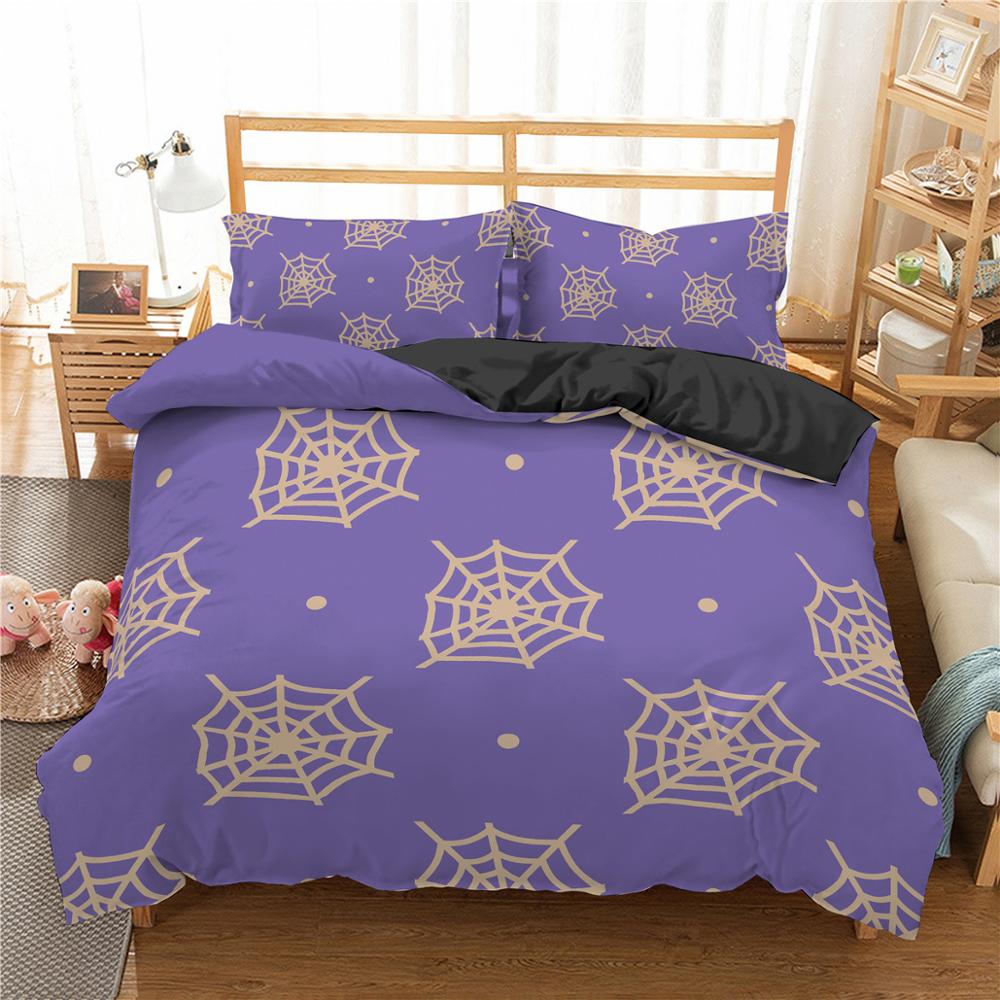 Spider Web Printed 3d Bedding Set Cartoon Home Decor Duvet Cover With Pillowcase For Bedroom Decoration Bedclothes - OZN Shopping