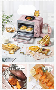 Multifunction Breakfast Machine Mini Household Electric Oven Cake Baking Fry Pan Warm Drinking Pot Toaster - OZN Shopping