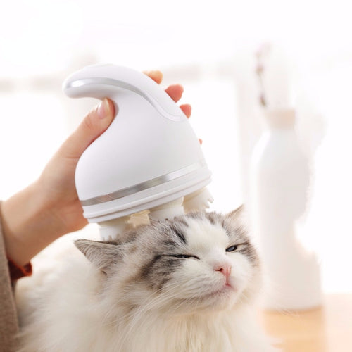 Electric Cat Head Massager Dog Pet Massage Machine Vibrating Scalp Charging Kneading Health Care Cat Comb Supplies Accessories - OZN Shopping