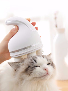 Electric Cat Head Massager Dog Pet Massage Machine Vibrating Scalp Charging Kneading Health Care Cat Comb Supplies Accessories