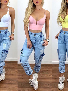 Trendy High Waist Jeans