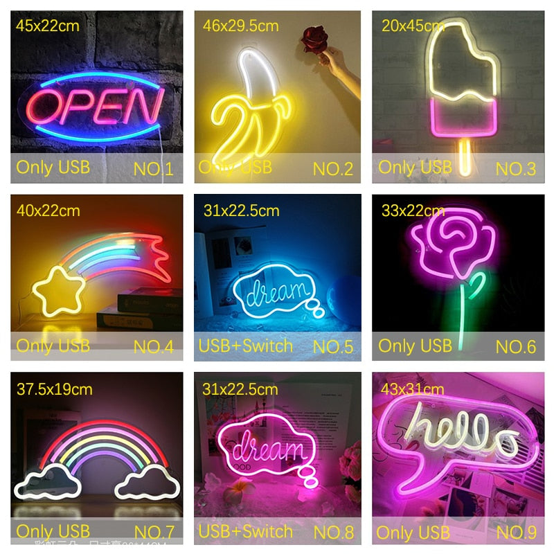 Good Vibes Led Neon Light Sign - Wall Decor - OZN Shopping