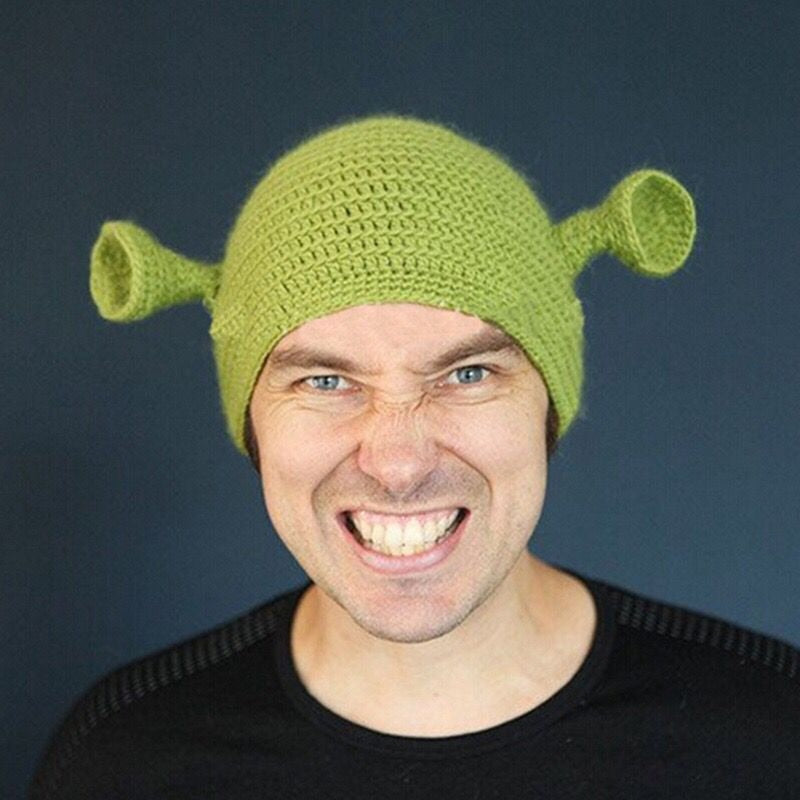 Cute Shrek Hat Wool Winter Knitted Hats