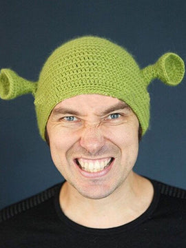 Cute Shrek Hat Wool Winter Knitted Hats