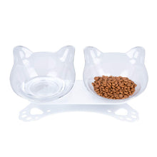 Load image into Gallery viewer, Non slip Double Cat Bowl with Raised Stand Pet Food Cat feeder Protect Cervical Vertebra cat food bowl for dogs Pet Products - OZN Shopping
