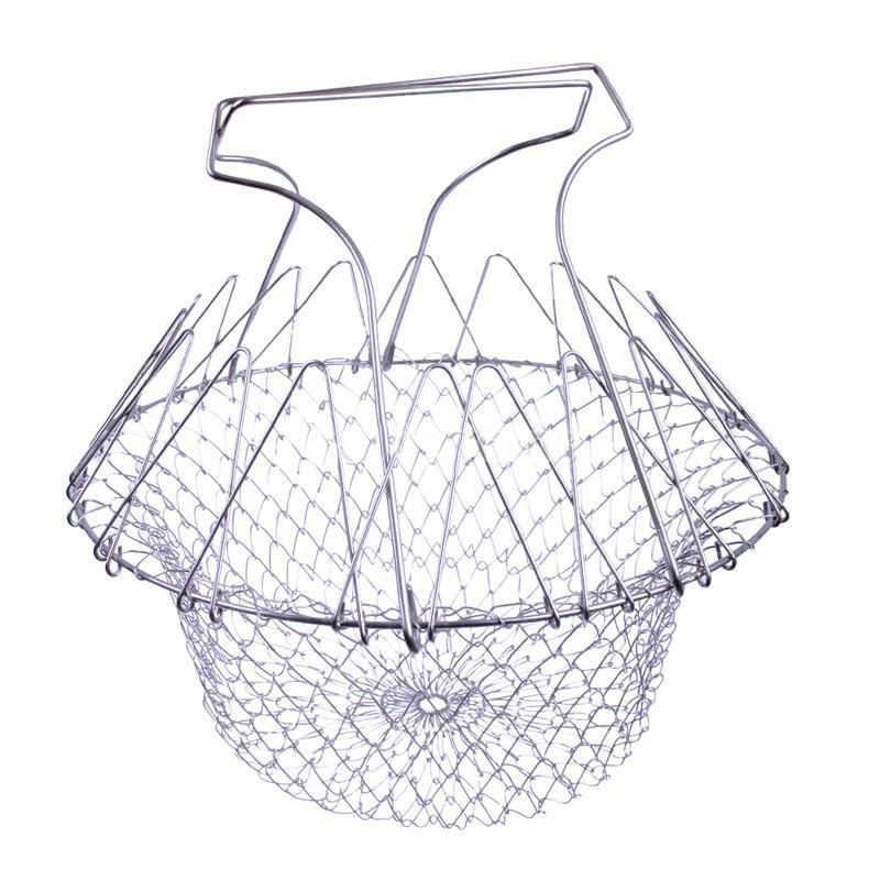 Foldable Steam Rinse Fry Basket Strainer - OZN Shopping