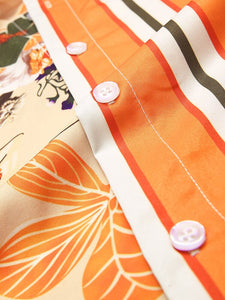 Summer Men's Shirts Ethnic Style Vintage Printing Short Sleeve Loose Korean Clothes Casual Dress Shirts Men Camisa Masculina - OZN Shopping