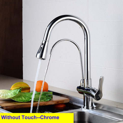 Elegant Kitchen Faucet Sensor Smart Touch Pull Out  Tap