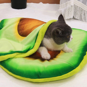 Pet Cushion Blanket Soft Velvet Pizza Egg Food Fruit Printed Dog Cats Sleeping Mat Winter Warm Blankets Pets Products - OZN Shopping