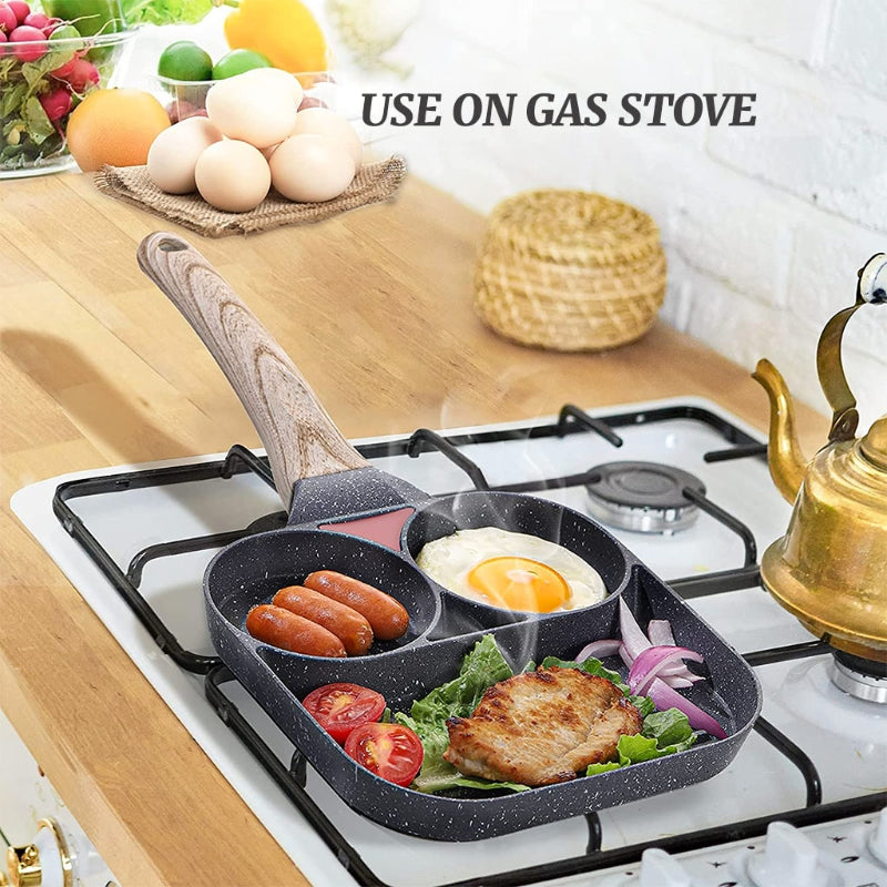 Non-stick Multi-section Frying Pans All-in-one Breakfast Pan Frying Pans and Griddle Pan for Home Kitchens - OZN Shopping