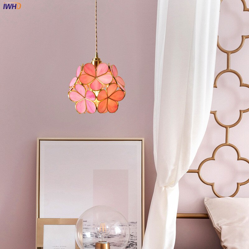 Classy  Flower Pendant Lighting Fixtures Glass Home Decor - OZN Shopping