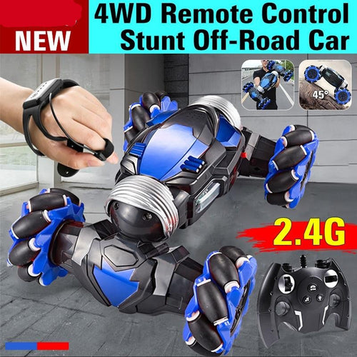 RC Car 4WD Radio Control Stunt Car Gesture Induction Twisting Off-Road Vehicle Drift RC Toys With Light & Music - OZN Shopping