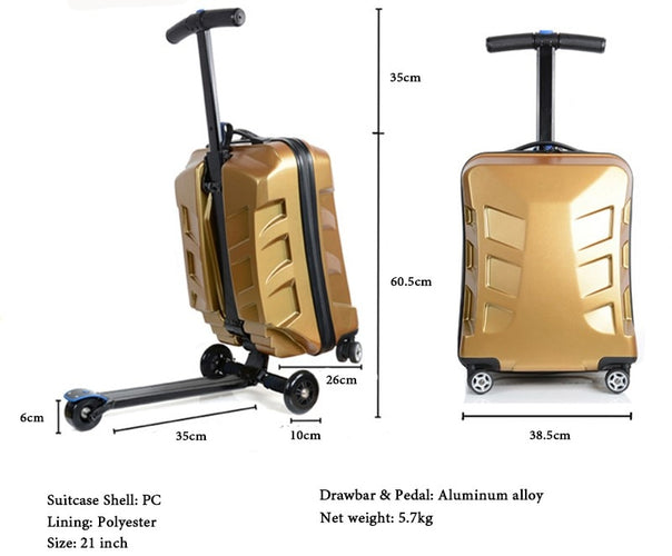 Scooter travel suitcase - travel backpack luggage on wheels - OZN Shopping